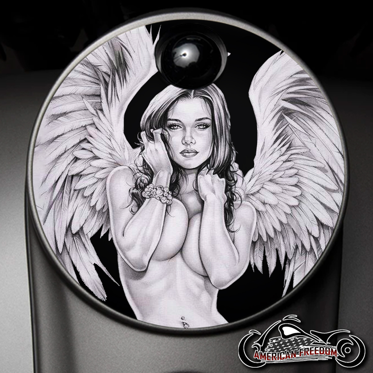 Custom Fuel Door - Nude Angel